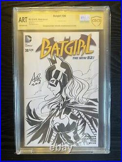 Batgirl #38 Artgerm Sketch Signed Stanley Lau Original Art Stephanie Brown