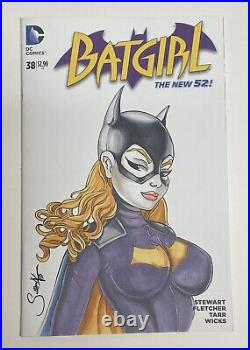 Batgirl Barbara Gordon Original Art- Sketch Cover Comic variant By Sutton Kane