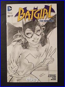 Batgirl Original Sketch Cover Art by Alfred Trujillo