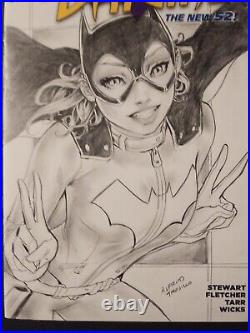 Batgirl Original Sketch Cover Art by Alfred Trujillo