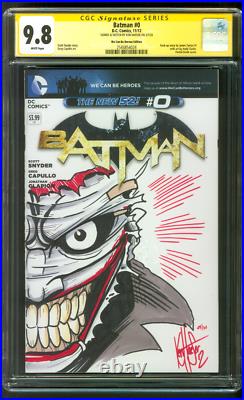 Batman 0 CGC SS 9.8 Joker Original art Sketch Variant 11/12 Cover