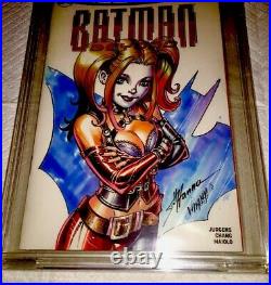 Batman #1 9.8 Ss Oa Ss Original Art 1of1 Harley Quinn Scott Hanna & Jose Varese