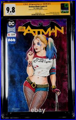 Batman #1 Cgc Ss 9.8 Harley Quinn Original Art Sketch Catwoman Joker Gotham DC