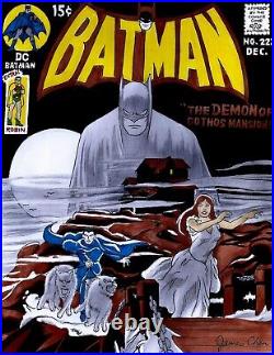 Batman # 227 Iconic Cover Recreation Original Comic Color Art On Card Stock