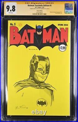 Batman #5 (Facsimile 1941) CGC 9.8 Original Artwork Adam West by Joshua Budich