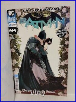 Batman #50 Blank Cover Variant DC Comic w Original CORY HAMSCHER Art COA