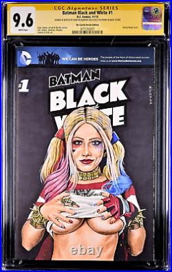 Batman Black And White #1 Cgc Ss 9.6 Nm+ Original Art Sketch Harley Quinn Joker