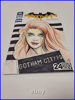 Batman Blank #1 (2018, DC) ORIGINAL art, Poison Ivy by Joshua Capen! NM9.6+ wow