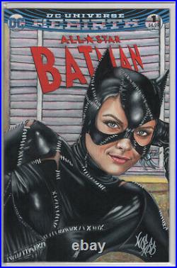 Batman Original art Sketch cover Michelle Pfeiffer Michael Keaton Crabb
