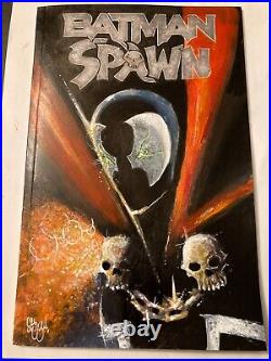 Batman Spawn Sketch Cover Chris Mcjunkin Painted Original Art Auction