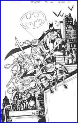 Batman/TMNT Adventures #2 IDW 2016 (Original Art) Cover Ken Haeser + Mock Ups