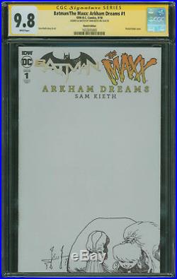 Batman/The Maxx Arkham Dreams Sam Kieth CGC 9.8 SS Original art sketch cover