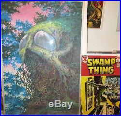 Bernie Wrightson ORIGINAL SWAMP THING ART ZOMBIE PAINTING 12 x 18 for FPG Card