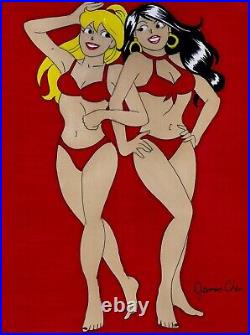 Betty & Veronica Friends Forever # 1 Cover Recreation Original Comic Color Art