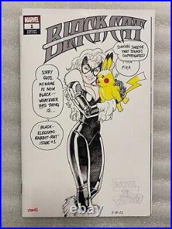 Black Cat #1 Travel Foreman Sketch Cover Original Art Marvel (Free Shipping)