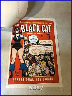 Black Cat #8 COVER ART original proof 1947 with RARE INVOICE Harvey ELIAS