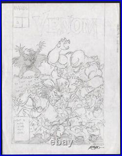 Bob McLeod Signed Original Comic Cover Art Prelim Venom Enemy Within #3 Morbius