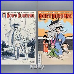 Bob's Burgers #1 Hawk and Chick ORIGINAL ART Brad Rader NM & #3 Cover B Variant