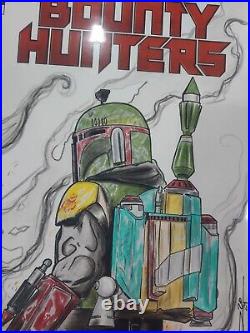 Boba Fett ORIGINAL ART SKETCH On A Sketch Cover