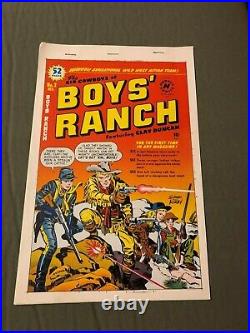 Boys Ranch #2 COVER ART original RARE 7 PAGE COVER PROOF 1950 SIMON and KIRBY