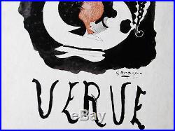 Braque Original Verve Lithograph (cover) 1953 Free Ship In Us