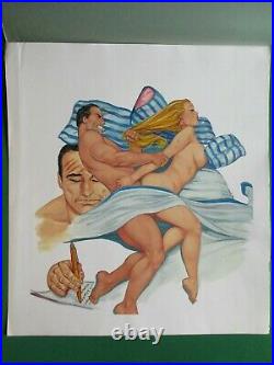 Breasts Sexy Blonde Gorgeous Babe Young Couple Original Mexican Cover Art