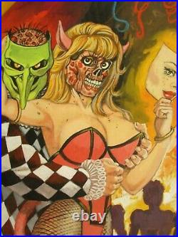 Breasts Sexy Devil Girl Monster Libro Siniestro #159 Original Mexican Cover Art