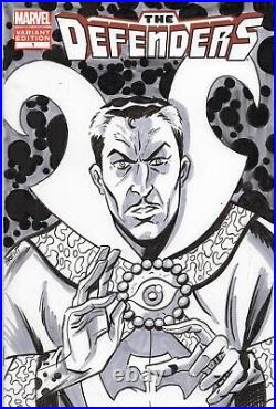 Brent Schoonover Original Art Doctor Strange on Defenders #1 Blank Variant Cover