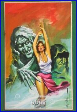 Bronze, copper age, MINI TERROR HORROR MEXICAN ORIGINAL COMIC COVER ART