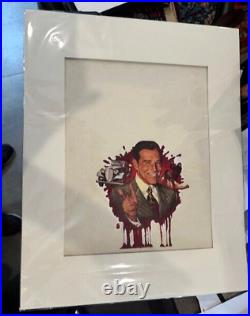 Bugsy The Godfather of Las Vegas original art vtg book cover illustration'76