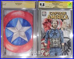 CAPTAIN AMERICA #1 CGC SS 9.8 Sketch Original Art NATE MELENDEZ CHRIS EVANS OA