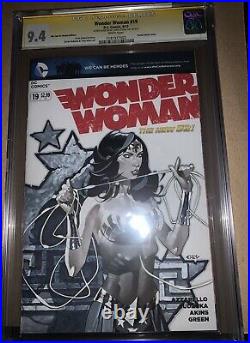 CGC SS 9.4 Wonder Woman #19 sketch Original Art cover Chris Stevens