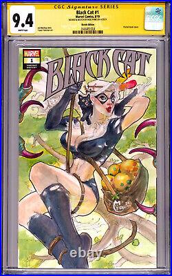 CGC Savage Lands Black Cat MOG PARK Sketch cover original art painted commission