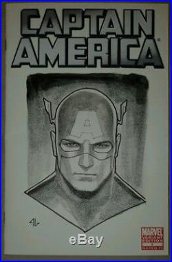 Captain America #1 Adi Granov Original Art Blank Sketch Cover Variant Signed