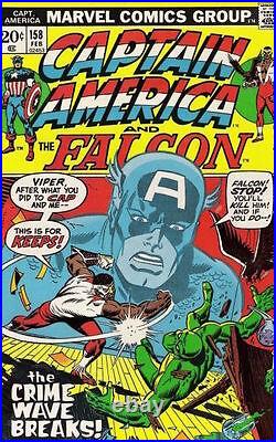 Captain America #158 Cap & Falcon Vs Viper! Sal Buscema Art Transparency