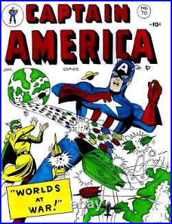 Captain America # 70 Cover Recreation Original Comic Color Art On Card Stock