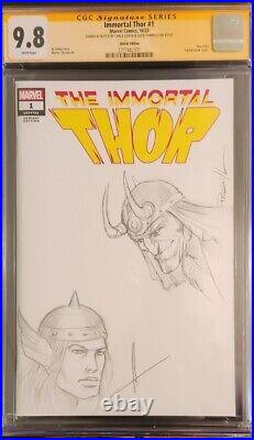 Carla Cohen & Lucio Parrillo Signed Original Sketch Art Cgc 9.8 Immortal Thor #1