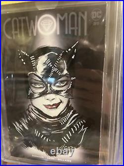 Catwoman # 39 JAMES O'BARR ORIGINAL Sketch Art CBCS Signed THE CROW