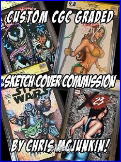 Cgc Graded Sketch Cover Commission Original Art Chris Mcjunkin Marvel DC Etc