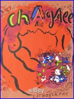 Chagall Front Cover Original Chagall Lithograph I 1960 Free Ship In Us