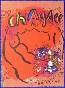 Chagall Front Cover Original Chagall Lithograph I 1960 Free Ship In Us