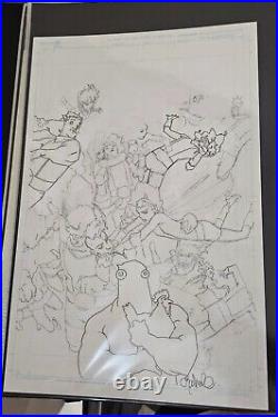 Chris Bachalo Next Gen #3 Original Comic Book Art Cover Prelim Sketch X-Men