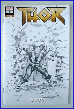 Comic Blank Cover Thor Original Art Lopez Espi