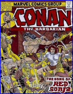 Conan # 24 Cover Recreation Of 1st Red Sonja Cover Original Comic Color Art