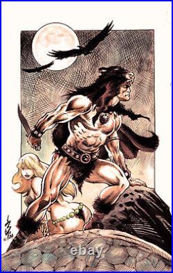 Conan Red Sonja Re Howard Horror Vampirella Titan Marvel Original Art 2 Burcham