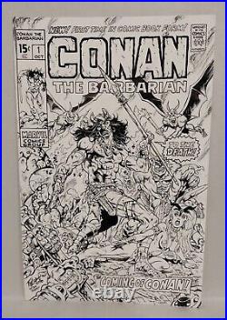 Conan The Barbarian 1 Tim Tyler (2016) Original Cover Recreation Art 11 X 17