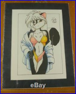 Cover Girl by Michele Light 1996 Skunk Furry Fandom Hand Drawn Artwork