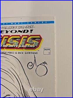 Crisis On Infinite Earths #2 Original Super Girl Sketch On Cover Escorzas Coa Nm