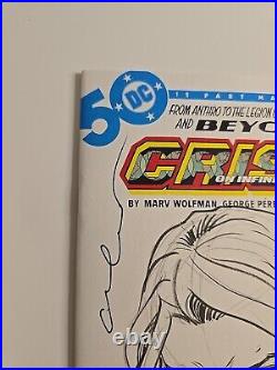 Crisis On Infinite Earths #2 Original Super Girl Sketch On Cover Escorzas Coa Nm