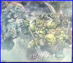 Crucible Orcs Front Cover Original Hand Painted Art Clint Langley